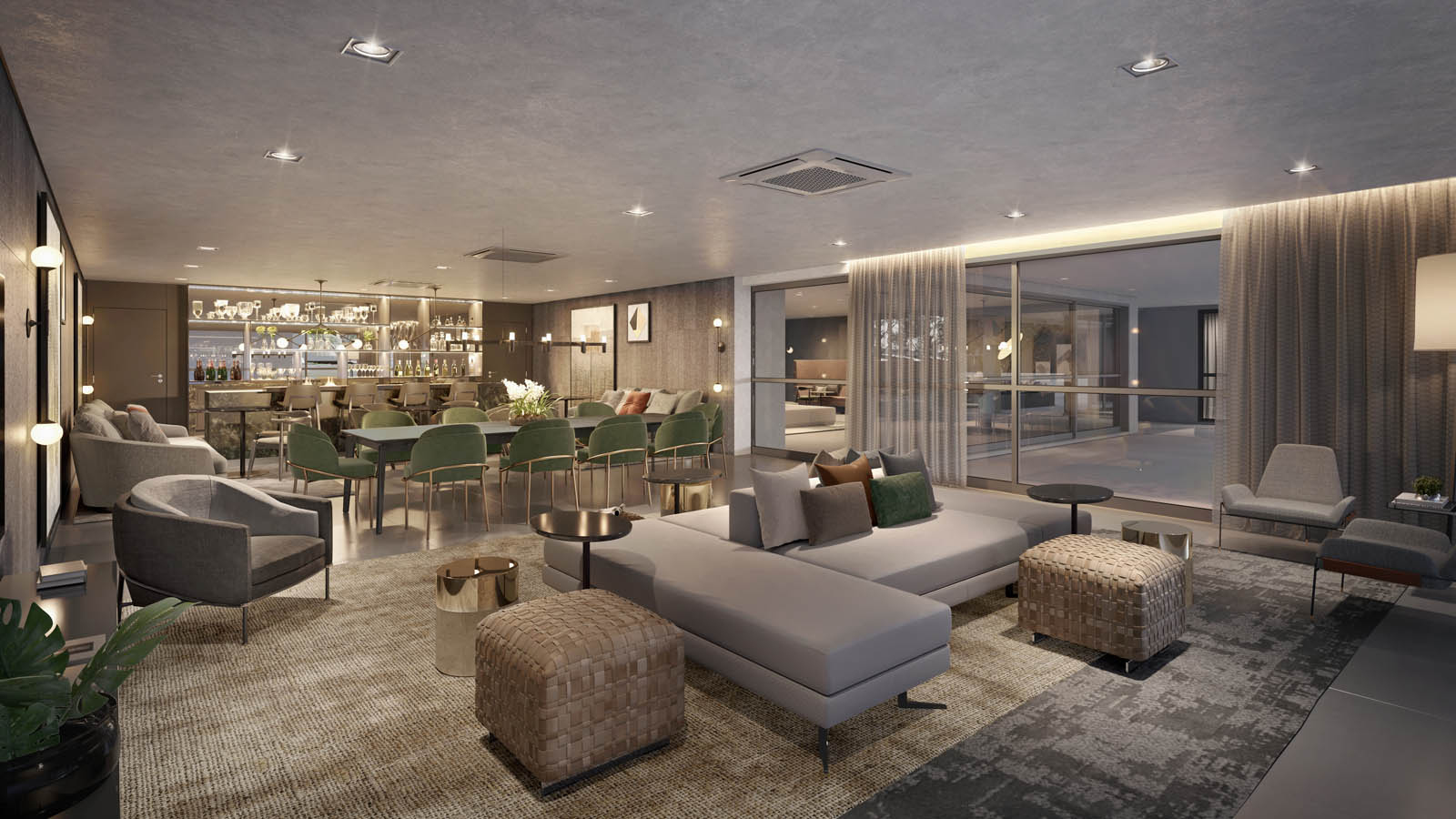 Tegra-Incorporadora-Perspectiva-Ilustrada-Area-de-Lazer-Externa-Apartamentos-Studios-Salas-Comerciais-Empreendimento-Aria-Higienopolis-Sao-Paulo-SP 012-1714952147436